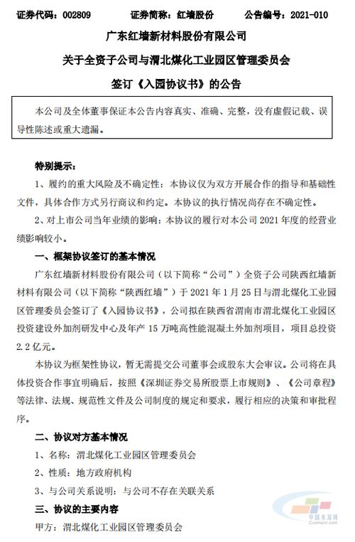 一上市企业出手 拟在此地投建年产15万吨高性能混凝土外加剂项目
